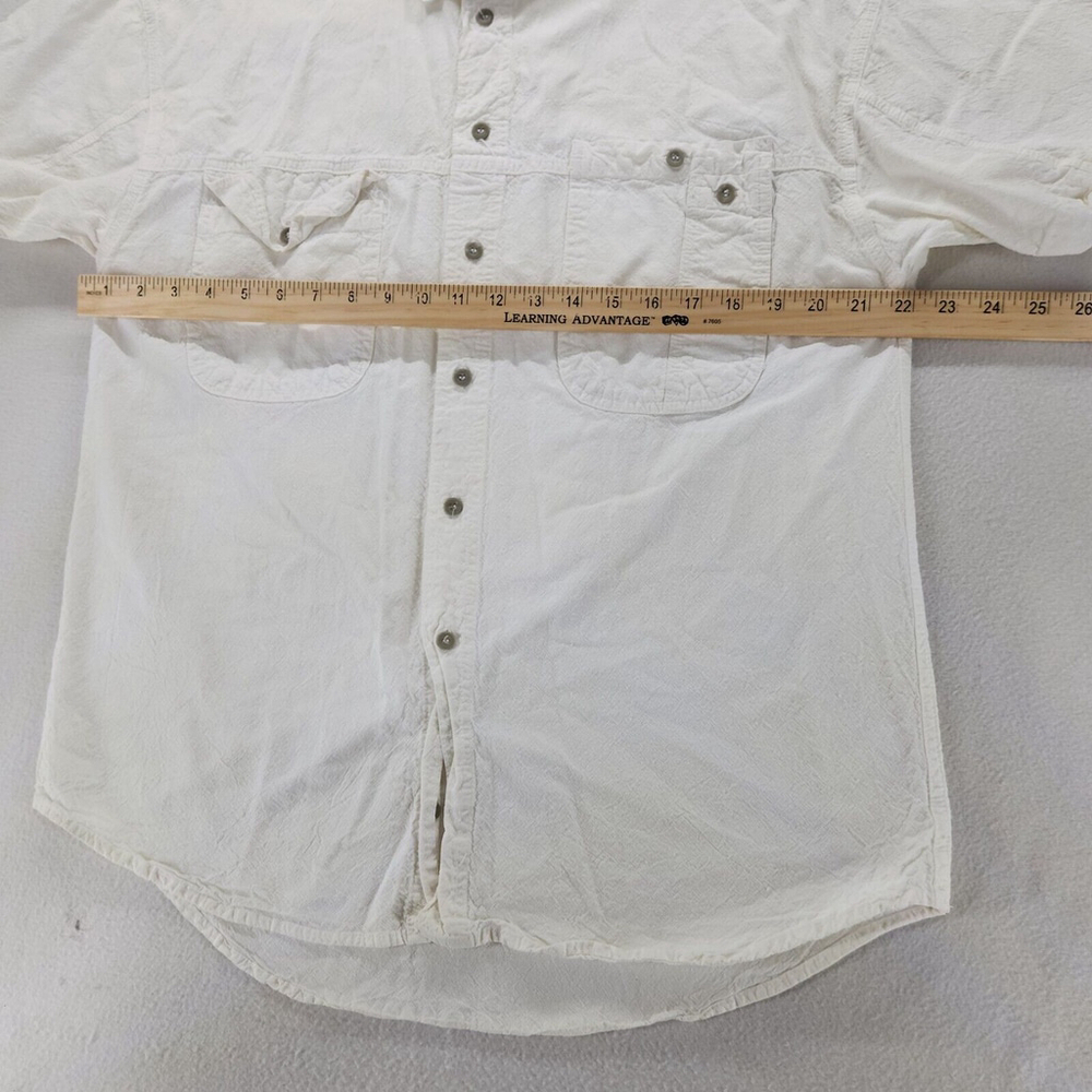 VTG Stefano Made In Turkey 100% Turkish Cotton Beach Lake White Shirt L - Picture 6 of 8